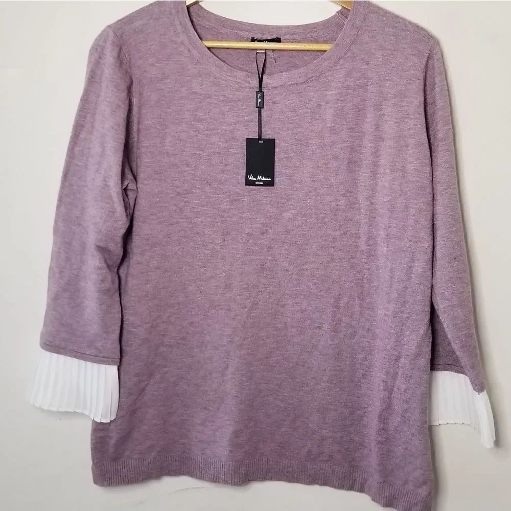 Vila Milano lightweight sweater wool blend 3/4 sle